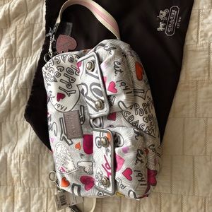 Authentic Coach Poppy Graffiti Tote